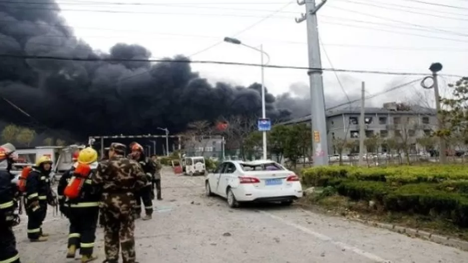 Las cinco víctimas mortales se encontraban en el interior del taller cuando se produjo la explosión. Foto: TeleSur TV