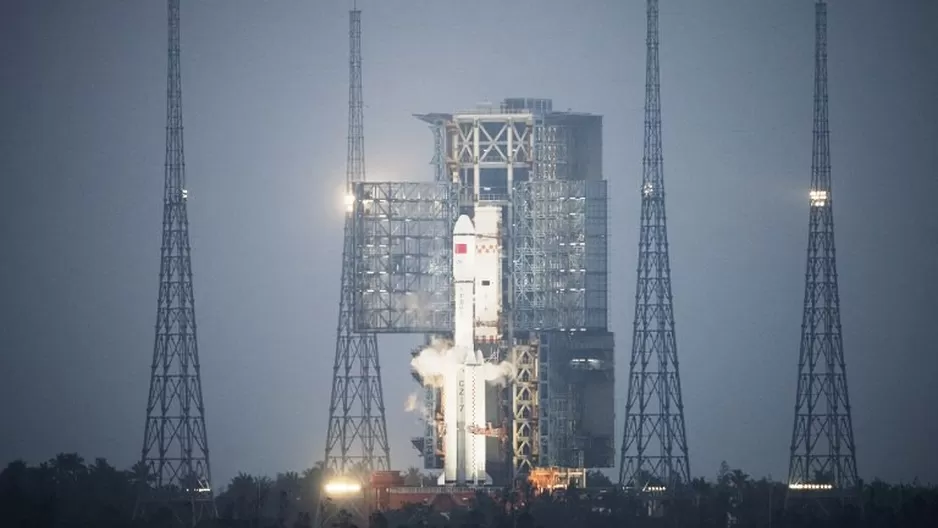 Tianzhu-1, la primera nave de aprovisionamiento de China en el espacio. Foto: AFP