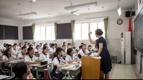 Estudiantes en Wuhan. Foto: EFE referencial