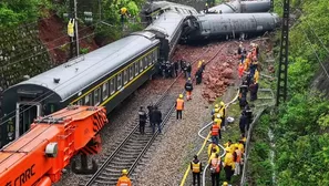 China: Tren se descarrila y deja saldo de un muerto y 127 heridos. Video: AFP