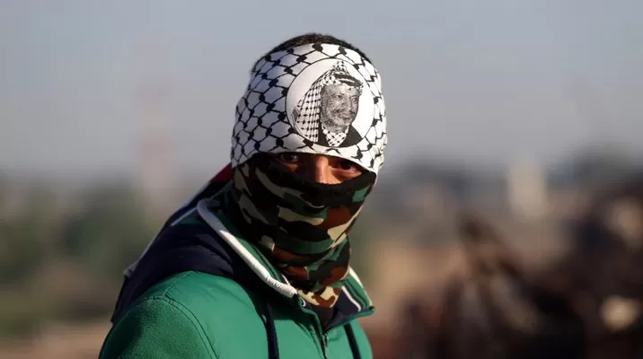 Manifestante palestino. (Vía: AFP) Manifestante palestino. (Vía: AFP)