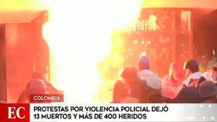 Protestas en Colombia contra la violencia policial. Video: América