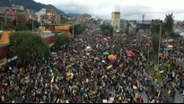 Colombia: Convocan a una nueva "gran movilización" contra Iván Duque para el próximo 19 de mayo. Foto referencial: AFP