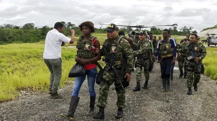 Ocho cautivos fueron liberados por ELN en Colombia. Foto: Foto: AFP /Ejército de Colombia/HO Ocho cautivos fueron liberados por ELN en Colombia. Foto: Foto: AFP /Ejército de Colombia/HO