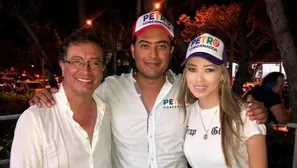 Gustavo Petro, su hijo y exesposa. Foto: El Colombiano