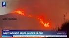 Colombia: incendio forestal arrasa parte del norte de Cali