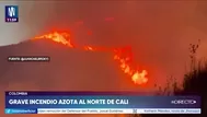 Colombia: incendio forestal arrasa parte del norte de Cali