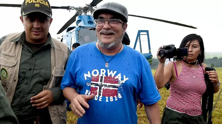Rodrigo Londoño, alias 'Timochenko', jefe de las FARC. Foto: AFP Rodrigo Londoño, alias 'Timochenko', jefe de las FARC. Foto: AFP