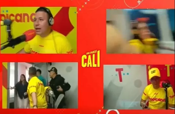 Conductores de programa radial abandonan cabina por terremoto en Colombia / Facebook: Tropicana Cali Conductores de programa radial abandonan cabina por terremoto en Colombia / Facebook: Tropicana Cali