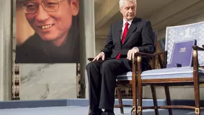 La silla vacía de Liu Xiaobo en el premio Nobel de la Paz 2010. Foto: EFE