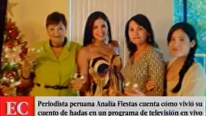 Periodista peruana Analía Fiestas. América Televisión