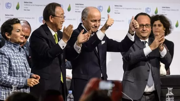 El acuerdo tiene como objetivo no sobrepasar los 2 grados de temperatura. Foto: AFP