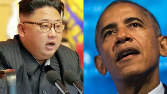 Kim Jong-Un, líder de Corea del Norte y el presidente estadounidense Barack Obama (Vía: AFP)