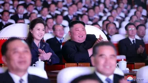 Ri Sol-ju y Kim Jong-un. Foto: AFP