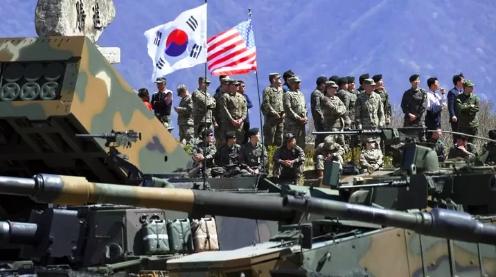 Maniobras militares de Corea del Sur y Estados Unidos. Foto: AFP Maniobras militares de Corea del Sur y Estados Unidos. Foto: AFP