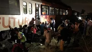 Choque de trenes. Foto: Bomberos de Costa Rica