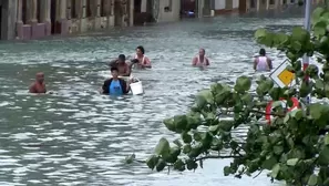 Irma golpeó fuerte en Cuba, parte de La Habana inundada. Video: AFP