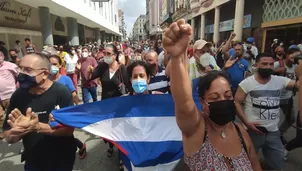 Cuba: Miles marchan contra el gobierno de Miguel Díaz-Canel. Foto: AFP