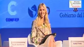 Ivanka Trump en Lima. Foto: captura de TV