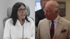 Delcy Rodríguez pide a rey Carlos III desbloqueo de oro en Inglaterra