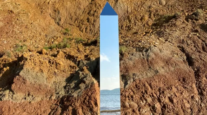 Descubren un misterioso monolito de metal en una isla de Inglaterra. Foto: AFP Descubren un misterioso monolito de metal en una isla de Inglaterra. Foto: AFP