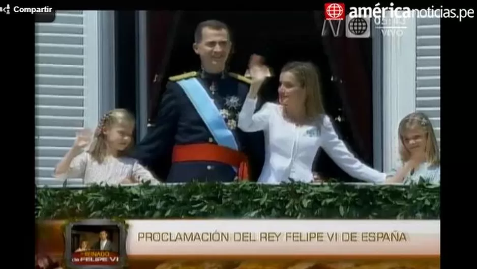 Desde España: El 'balconazo' de los nuevos reyes Felipe VI y Letizia