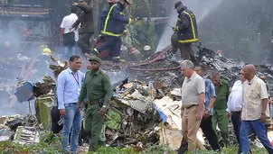 Presidente Díaz-Canel visita lugar de accidente aéreo en Cuba. Foto: AFP