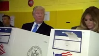 Donald Trump emite su voto junto a su esposa Melania. Video: AFP