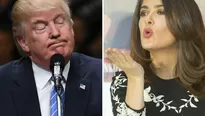 Donald Trump y Salma Hayek (Vía: AFP)