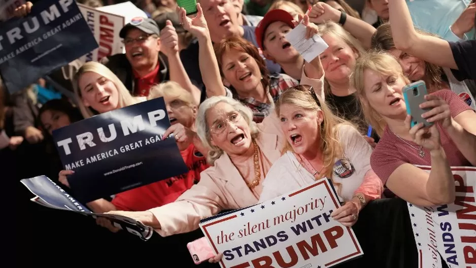 Simpatizantes de Donald Trump. (Vía: AFP)