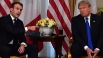 Donald Trump y Emmanuel Macron. Foto: AFP