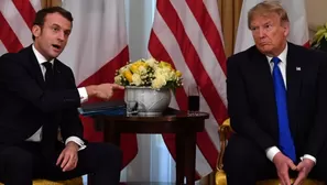 Donald Trump y Emmanuel Macron. Foto: AFP