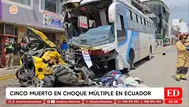 Ecuador: bus sin frenos embiste autos y deja muertos