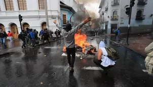 Ecuador decreta estado de excepci&oacute;n por protestas por alza de hasta 123% en combustibles. Foto: EFE