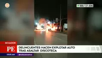 Explosión de auto en Ecuador. Foto y video: América Noticias