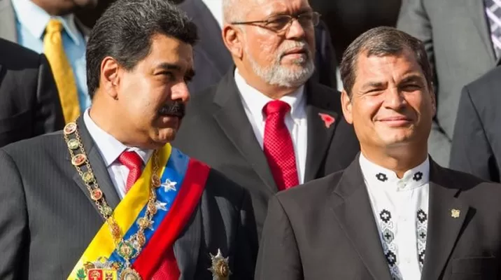 El presidente de Venezuela, Nicolás Maduro y el exmandatario de Ecuador, Rafael Correa. Foto: EFE/referencial El presidente de Venezuela, Nicolás Maduro y el exmandatario de Ecuador, Rafael Correa. Foto: EFE/referencial