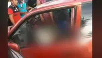 En la vía de ingreso a la ciudad Jaramijó, la víctima transitaba con otras cuatro personas en un vehículo rojo. / Video: Canal N