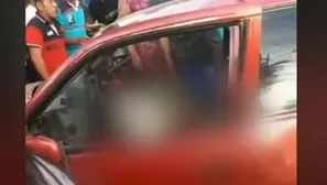 En la vía de ingreso a la ciudad Jaramijó, la víctima transitaba con otras cuatro personas en un vehículo rojo. / Video: Canal N