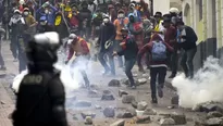 Ecuador: grupos de manifestantes se enfrentaron violentamente a policías en Quito. Foto: AFP/Video: Canal N