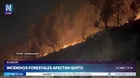 Ecuador: reportan 9 incendios forestales en la ciudad de Quito