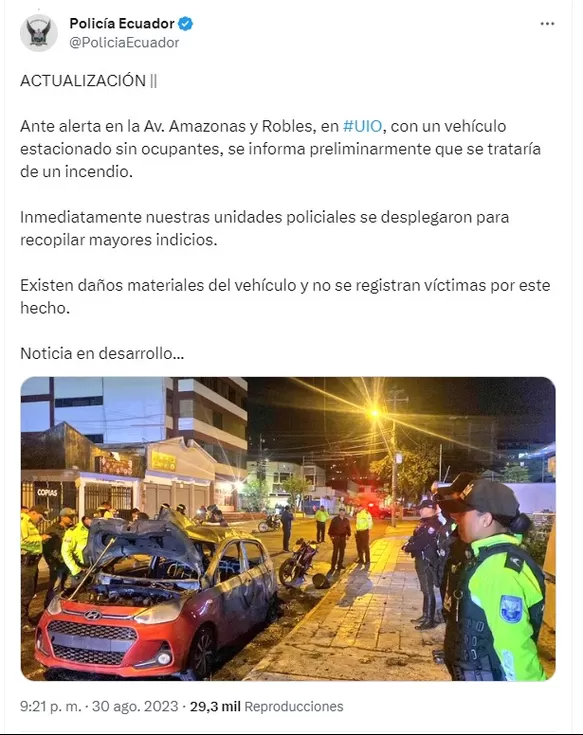 Foto: Captura @PoliciaEcuador