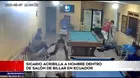 Ecuador: Sicario asesinó a hombre dentro de salón de billar