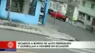 Ecuador: Sicarios asesinaron a hombre que huía en un auto 