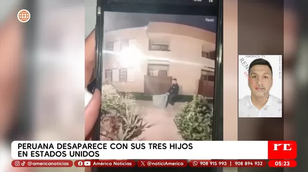 Peruana desaparece junto a sus tres hijos en California, Estados Unidos. Foto: América Noticias