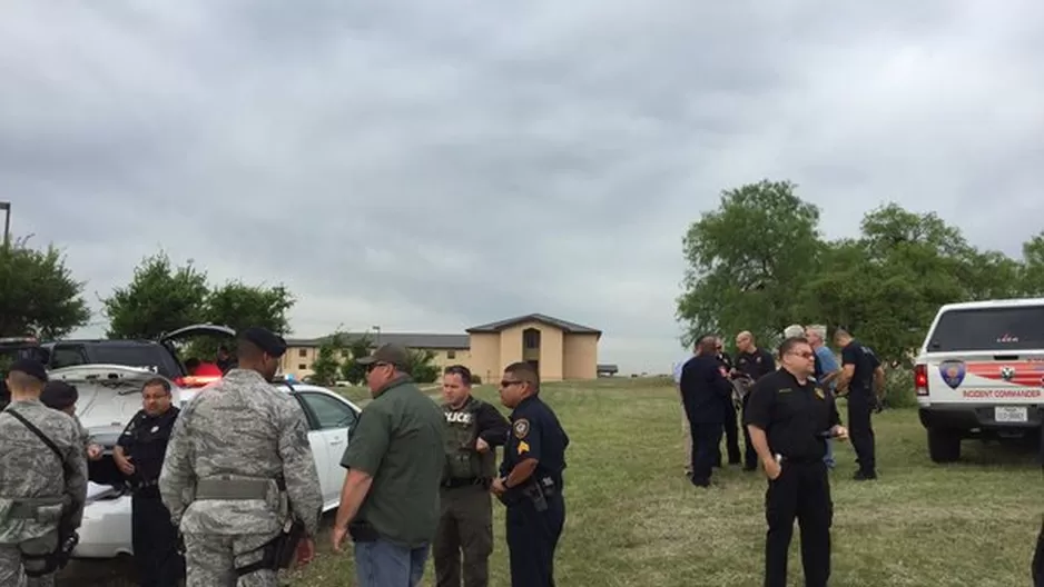 El tiroteo se registró en la base aérea de Lackland en el condado de Bexar en Texas. Foto: @mysa