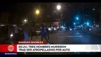 EE.UU.: Tres hombres murieron tras ser atropellado por auto