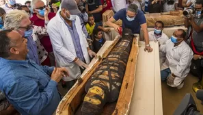 Egipto presenta al mundo 59 sarcófagos de 2600 años hallados con momias en su interior. Foto: AFP