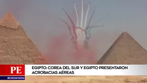 Acrobacias en Egipto. América Noticias