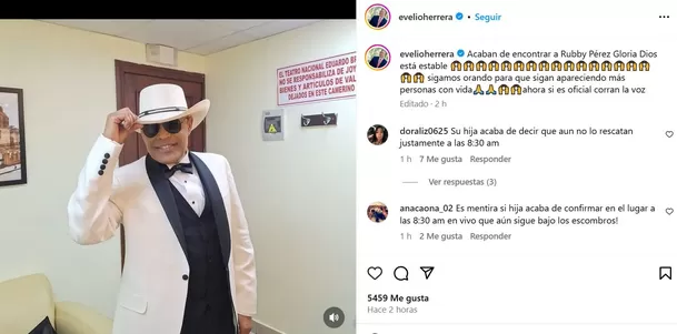 Informan que hallan con vida a Rubby Pérez, pero sigue bajo los escombros de discoteca Jet Sale / Instagram