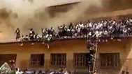 Escolares escaparon de incendio en colegio de la República Democrática del Congo